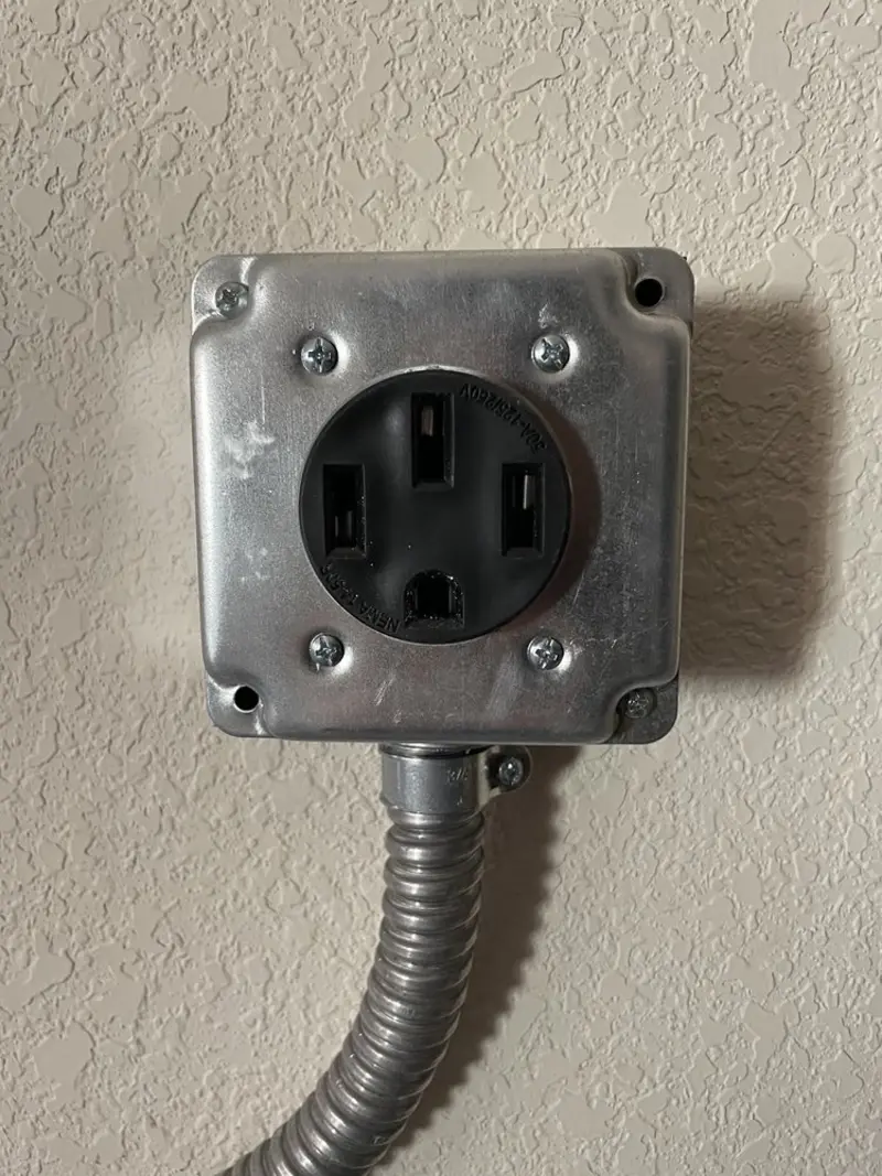 NEMA 14-50 outlet installed for Smart Home Electrical in Media